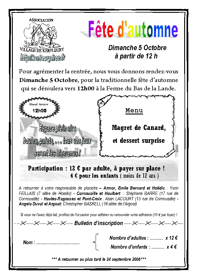 Fête d&rsquo;automne 2008