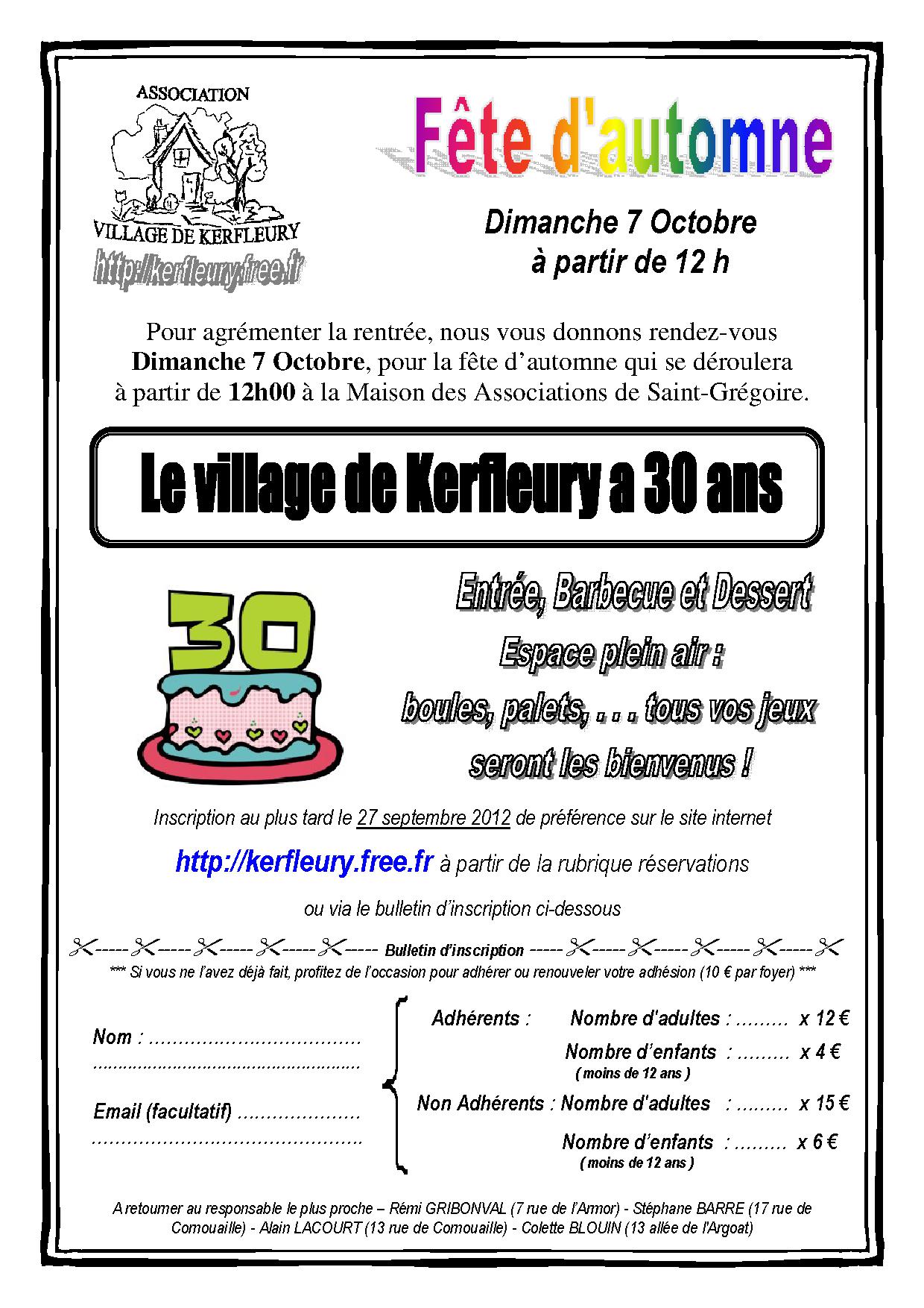 Fête d&rsquo;automne 2012