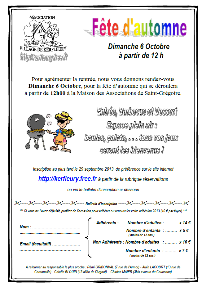 Fête d&rsquo;automne 2013