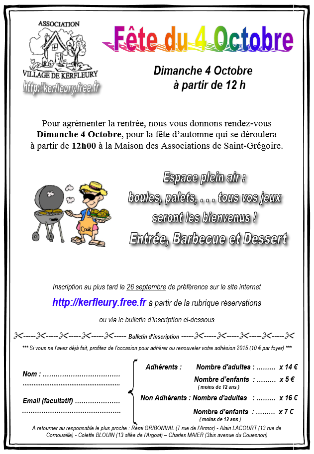 Fête d&rsquo;automne 2015