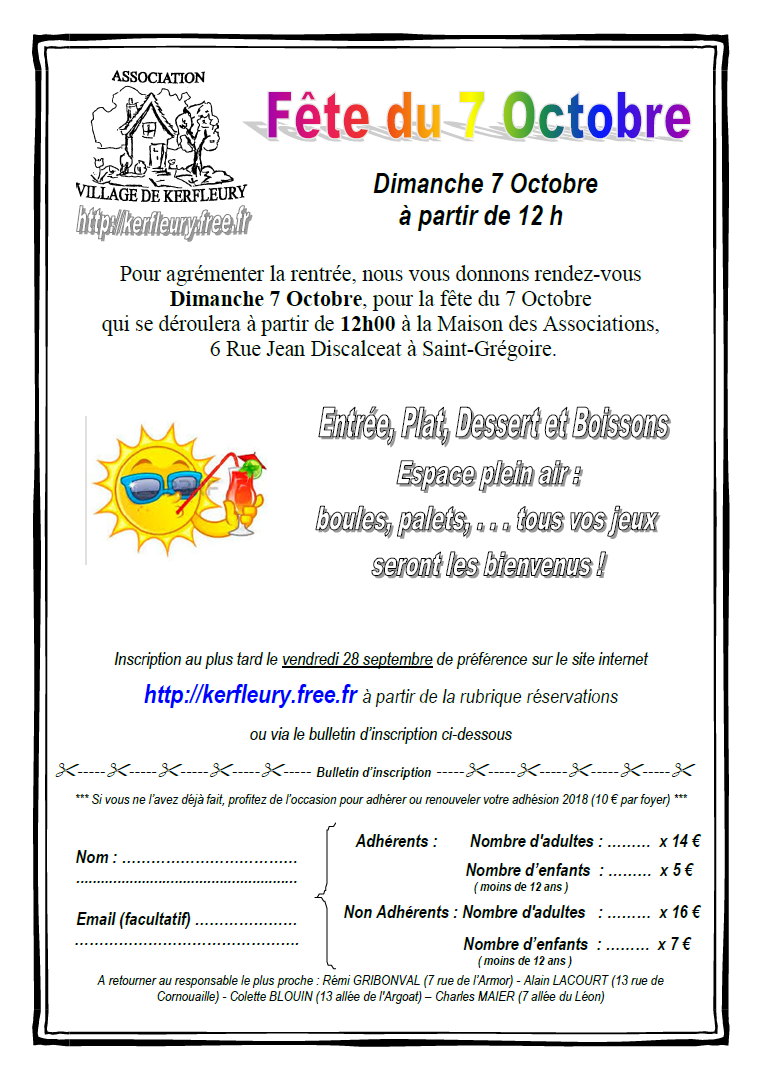 Fête d&rsquo;automne 2018