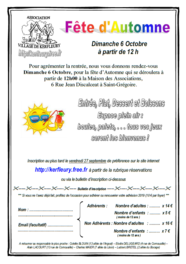 Fête d’automne 2019