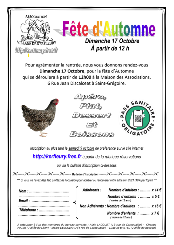 Fête d’automne 2021