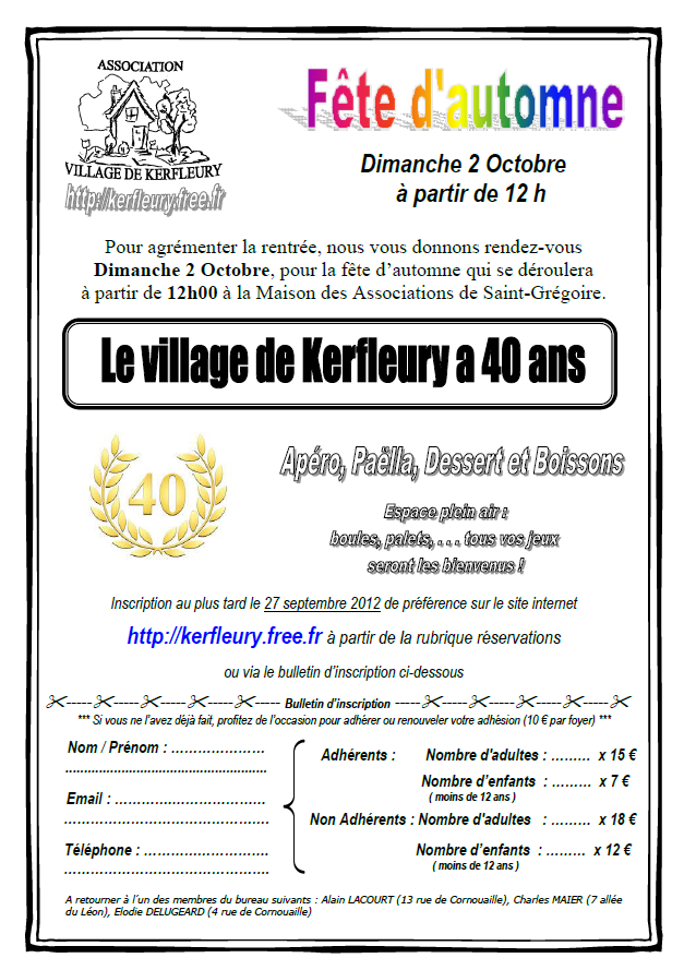 Fête d&rsquo;automne 2022