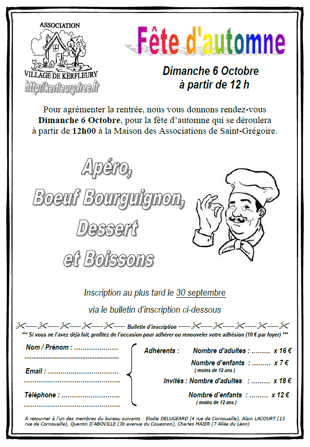 Fête d&rsquo;automne 2024